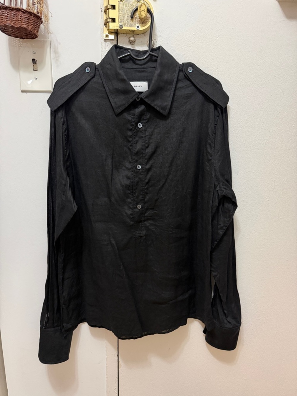 Bally Black Linen Shirt